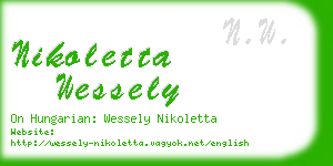 nikoletta wessely business card